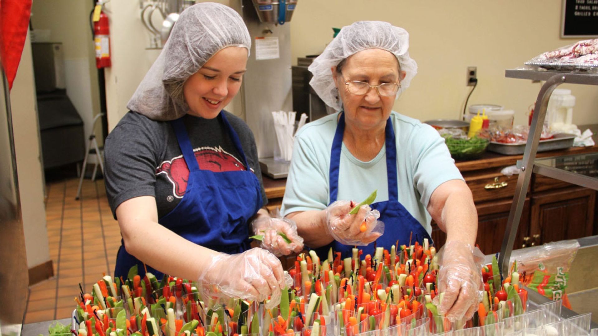 food prep in commercial kitchen