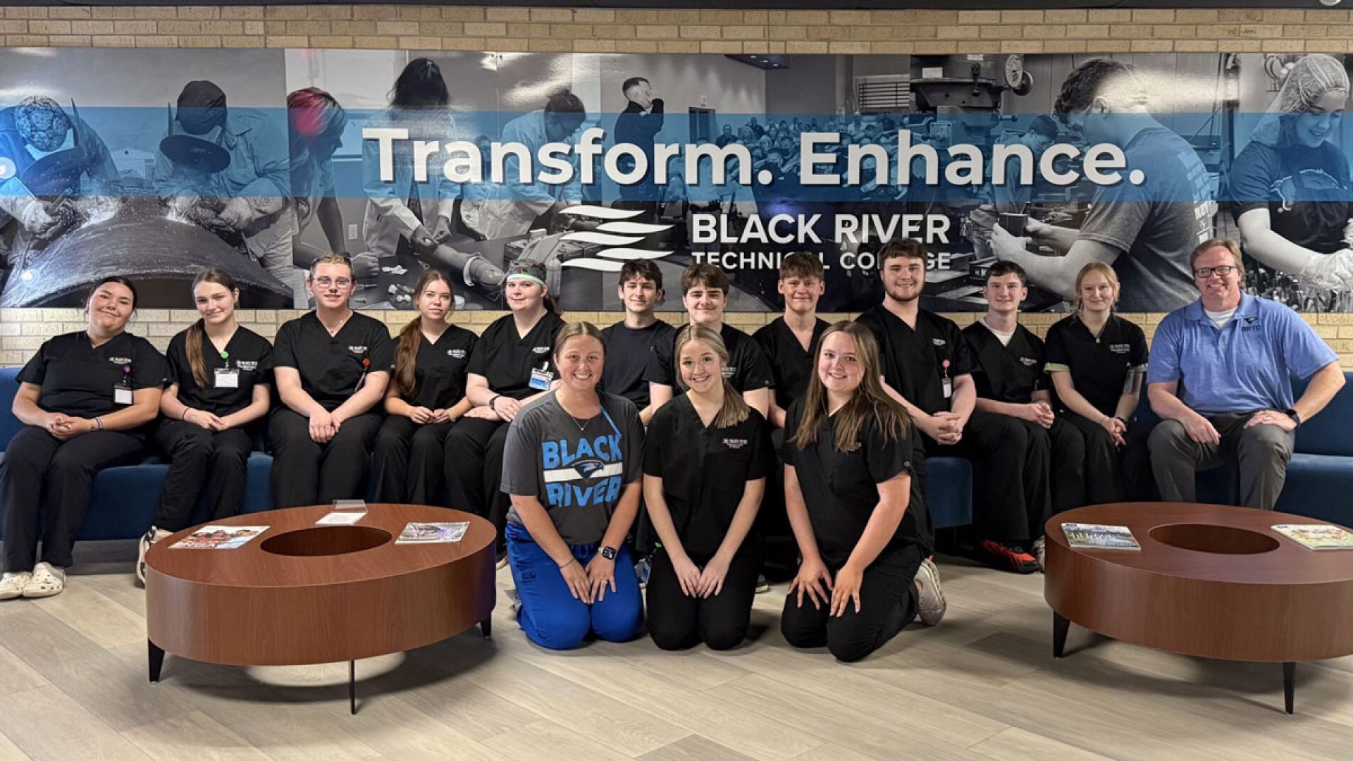 group of phlebotomy students at Black River Technical College
