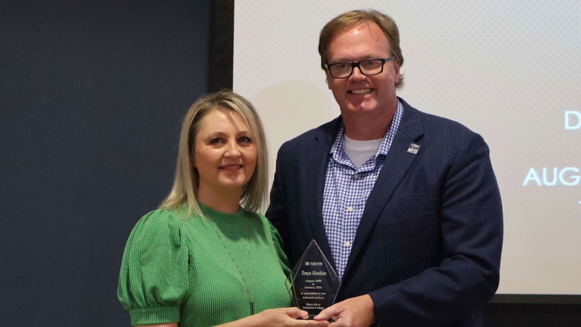 Tonya Hankins with Dr Brad Baine