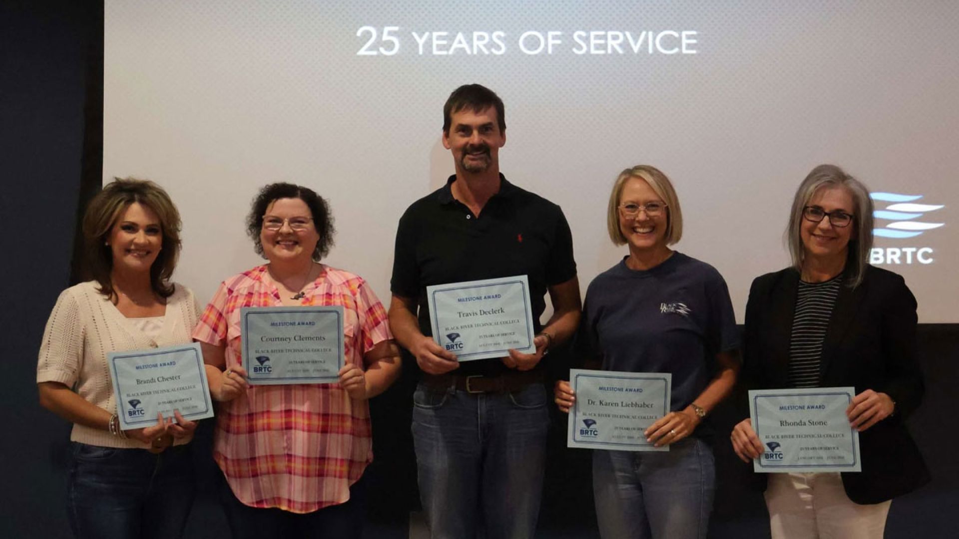 BRTC Faculty with 25 Years of Service recognition