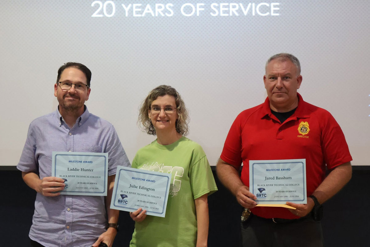 Faculty with 20 Years of Service at BRTC