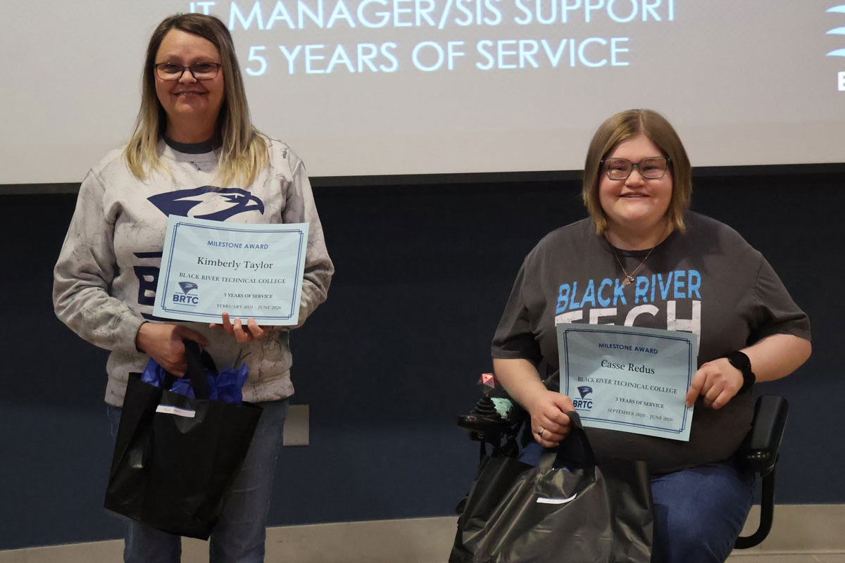 Faculty with 5 Years of Service at BRTC