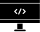 Computer screen with coding tags icon